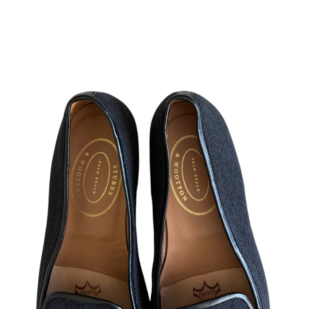 Stubbs & Wootton navy needlepoint loafers - Picture 5 of 10